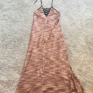 Chevron maxi halter dress NWOT